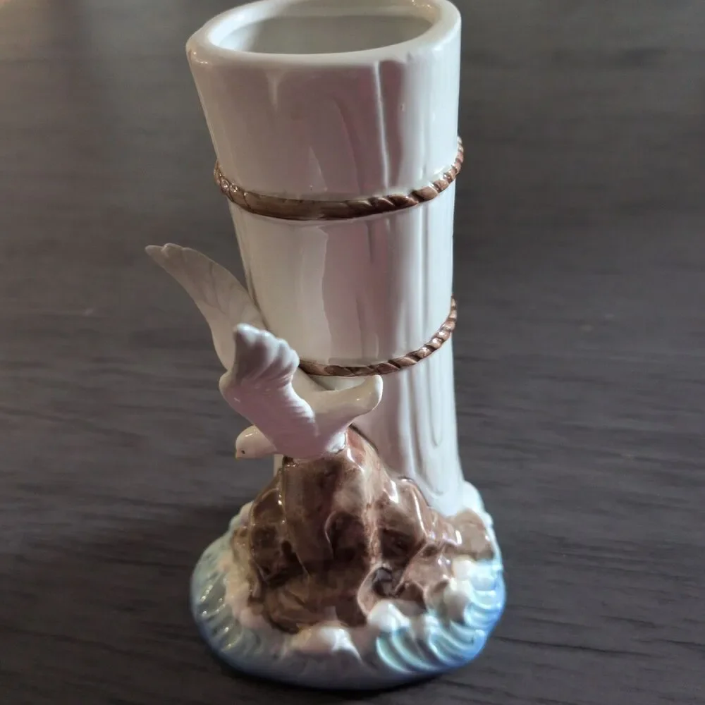 Listing TitleVintage 1980 Otagiri Seagull Nautical Piling Bud Vase...